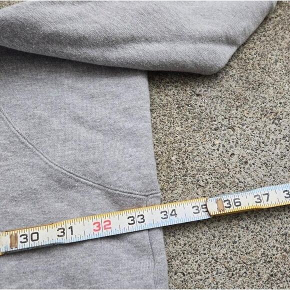 Vtg 90s Anrealage Heather Gray Blank Abstract Zip Up Sweatshirt Hoodie One Size - Picture 4 of 5